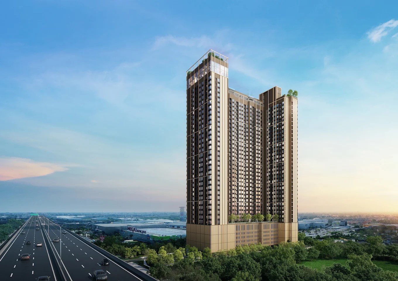 Nue Mega Plus Bangna two bedroom apartment for rent